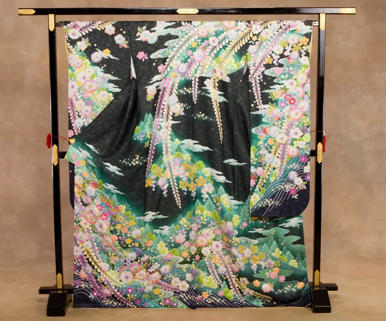 振袖レンタル衣装 グリーン